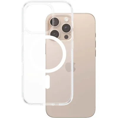 Zdjęcie produktu dla PanzerGlass ® HardCase Transparent w. White MagSafe iPhone 16 Pro Max, Pokrowiec, Apple, Apple - iPhone 16 Pro Max, Przezroczysty