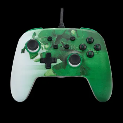 Produktbild von PowerA 1516984-01, Gamepad, Nintendo Switch, Analog, Kabelgebunden, USB, Grün, Weiß