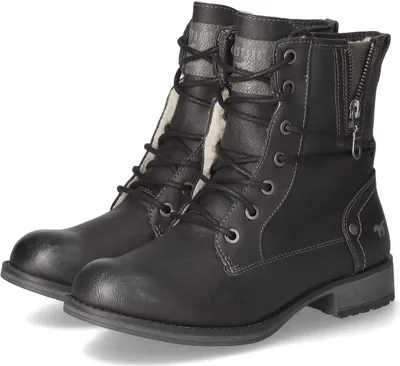 Produktbild von Mustang Damen Winterstiefeletten/ Schnürstiefeletten Schwarz Kunstleder  Größe: 38