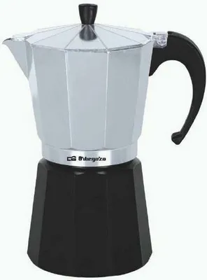 Zdjęcie produktu dla Orbegozo KFM 930, Kawiarka moka, Czarny, Srebrny, Aluminium, 9 kub.