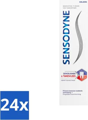 Immagine prodotto di Sensodyne - Dentifricio - Sensibilità e gengive - Cura delle gengive - 75 ml - Confezione risparmio - 24 pezzi