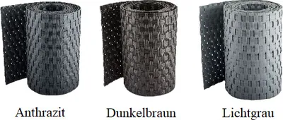 Produktbild von PREMIUM Sichtschutzstreifen RATTAN 2550x190x4 mm für Doppelstabmatten 1 Stück Farbe Streifen: Dunkelbraun