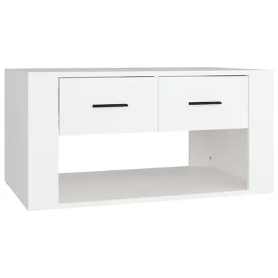 Image de vidaXL Table basse blanche 80x50x40 cm Bois composite