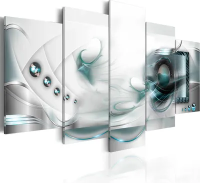 Produktbild von Modernes Wandbild a-A-0073-b-p (100x50) - 5 Teilig Bilder Fotografie auf Vlies Leinwand Foto Bild Dekoration Wand Bilder Kunstdruck ABSTRAKT