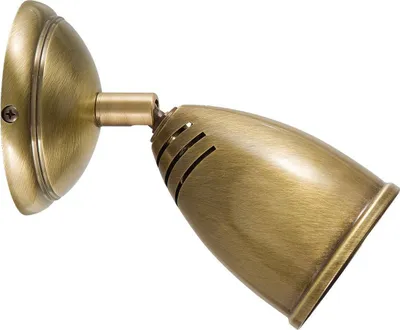 Immagine prodotto di Lampada a spot da parete in vero ottone E27 regolabile in bronzo luce lucida lampada da parete rustica rotonda