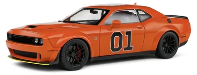 1:18 Dodge Challenger SRT 2023, Die-Cast, Orange, 32,2 cm