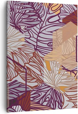 Produktbild von Bild auf Leinwand - Leinwandbild - Einteilig - Blatt Pflanze Blume - 50x70cm - Wand Bild - Wanddeko - Wandbilder - Leinwanddruck - Wanddekoration - Leinwand bilder - Wandbild - PA50x70-3865