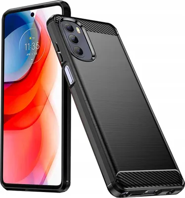 Immagine prodotto di Custodia in carbonio Copertura flessibile Motorola Moto G Stilo 2022 Nero