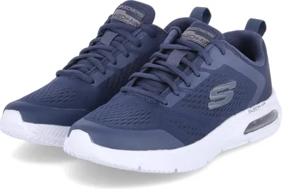 A pair of blue athletic shoes on a white background.