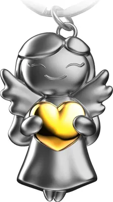 Produktbild von Engel Geluksbrenger Ster Sleutelhanger Hart Metallisch Weiss 10 cm Cadeau Idee