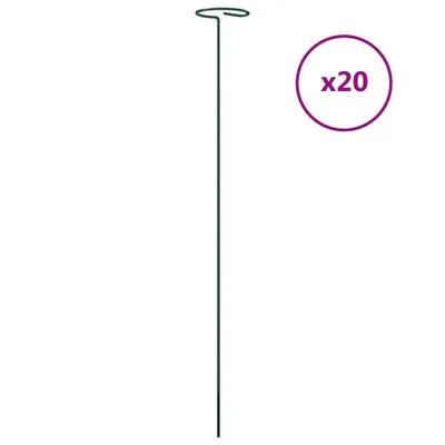 Obrázok produktu pre Záhradné kolíky k rastlinám 20 ks tmavozelené 61 cm oceľ
