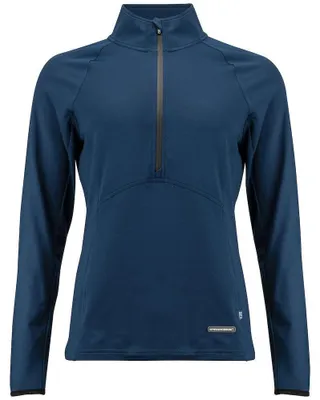 Immagine prodotto di Cutter & Buck - Felpa da donna "Adapt" con zip a metà, modello ET895 (taglia M), colore blu navy scuro