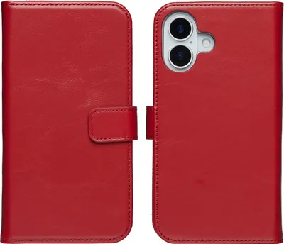 Immagine prodotto di Selencia Custodia a libro in vera pelle per iPhone 17 - Rosso