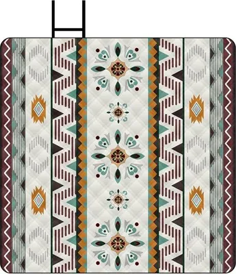Produktbild von Famanu Picknickdecke 200 x 200 cm - wasserfest - boho - sandfrei - komfortabel - grün