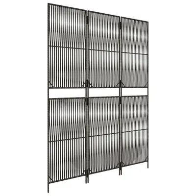 Obrázek produktu pro vidaXL Paravent 3-tlg. Grau Poly Rattan