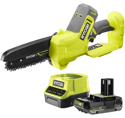 Zdjęcie produktu dla Ryobi RY18PS15A-120 Piła do gałęzi ONE+ 18 V, 15 cm łańcuch, w zestawie akumulator i ładowarka