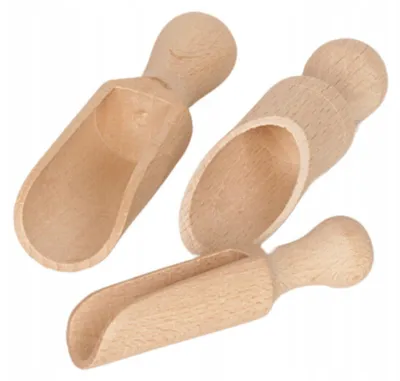 Obrázek produktu pro Woodcarver Dřevěné naběračky na koření Sada 3 kusů