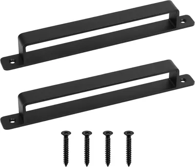 Produktbild von Türbeschläge 286 mm, schwarz Gusseisen, Vintage-Optik, für Innen- und Außentüren