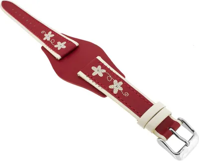 Produktbild von s.Oliver Ersatzband > Uhrenarmband 20mm Leder rot > SO-1644-LQ