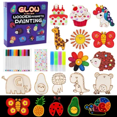 Image de Kit de 36 pièces pour enfants, comprenant des aimants et des autocollants, idéal pour la création artistique
