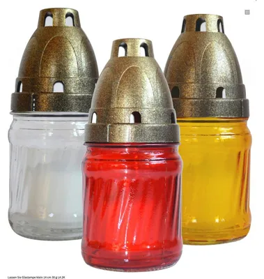 Image de 10x verre bougies funéraires bougies lumière cimetière bijoux lanterne décoration brûleur