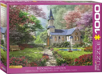 Produktbild von Dominic Davison - Kapelle im blühenden Garten 1000 Teile Puzzle Format 68x48 cm