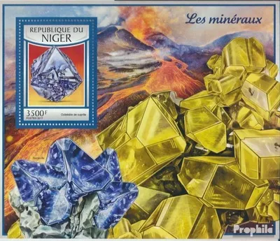 Produktbild von Briefmarken Niger 2017 Mi Block 649 (kompl. Ausg.) postfrisch Mineralien