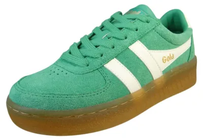 Immagine prodotto di Sneaker basse da donna Gola Grandslam in pelle scamosciata CLA589, modello basso CLA589, verde