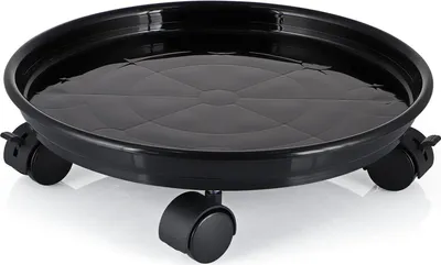 Produktbild von Famanu Pflanzenroller 30 cm mit Bremsrädern - Schwarz