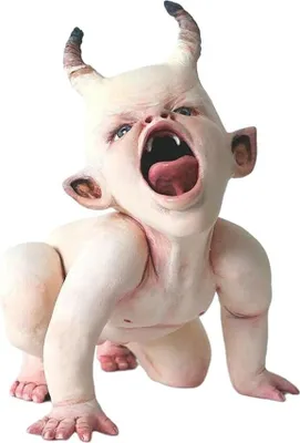 Produktbild von Unheimliche Baby-Gespensterpuppe aus Kunstharz, Halloween-Dekorationsaccessoire für Spukhäuser