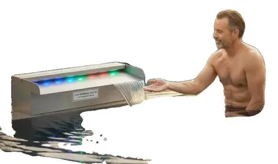 Obrázek produktu pro Vodopád, design z nerezové oceli, uklidňující proud vody, 60 cm