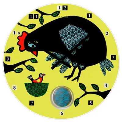 Produktbild von Design Glas Wanduhr Küchenuhr gelb Nextime 8132