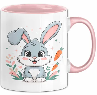 Produktbild von Kaninchenliebhaber Tasse Geschenkidee für Hasen Fans (Rosa)