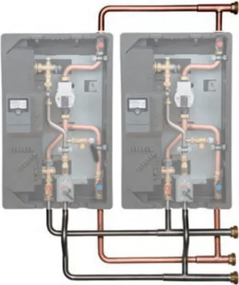 Produktbild von Solarbayer Kaskadenverrohrungssatz für 2 Stationen FRIWA 65 Frischwasserstation