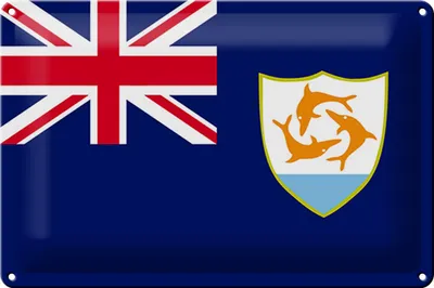 Produktbild von Blechschild Flagge Anguillas 30x20cm Flag of Anguilla