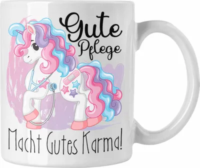 Produktbild von Trendation - Pflegerin Tasse Geschenk Altenpfleger Frauen Geschenkidee Pflegekraft Pflege (Weiß)
