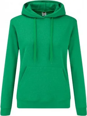 Produktbild von Fruit of the Loom - "Classic" Sweatshirt mit Kapuze für Damen PC4079 (S) (Grün meliert)