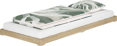 Produktbild von Futonbett platzsparend extra niedriges Einzelbett 100x200 Esche geölt V-60.47E-10ohne Zubehör