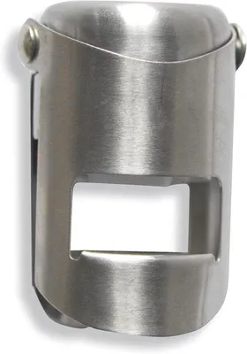 Produktbild von Flaschenverschluss Edelstahl Silber - Für Sekt und Wein - 4 x 4 x 6 cm