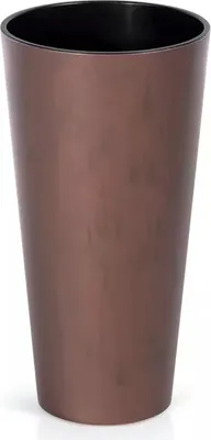 Image de NABBI Pot de fleurs en plastique DTUS150C 15 cm - rouillé