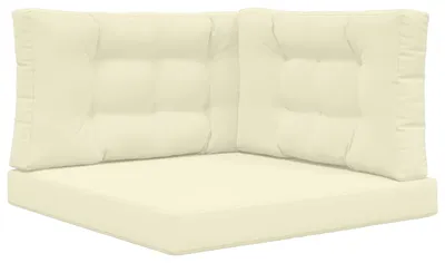Immagine prodotto di Cuscini per divano da esterno, marca vidaXL, in poliestere, color crema, 80 x 80 cm