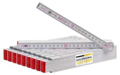 Obrázok produktu pre Stabila meracia tyč 2 metre, typ 1707 - biely, s metrickou stupnicou, skladacia