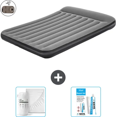 Produktbild von Bestway Luftmatratze - 2-Personen - 152 x 203 x 30 cm - Grau - Inklusive Zubehör