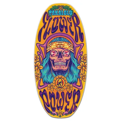 Zdjęcie produktu dla Skimboard Deska freestyle do mokrego piasku i płytkiej wody | ślizganie po wodzie | antypoślizg | do 100kg | Pakalolo Flower Power