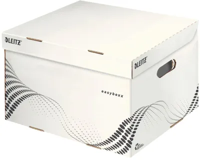 Produktbild von Leitz 6136-00-00 6136 Archiv Container easyboxx M - Wellpappe (RC), Tragkraft 15 kg, weiß
