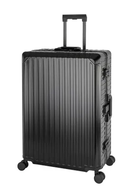 Produktbild von Travelhouse Tokyo Alu Reisekoffer Schwarz XL-78cm Hartschalenkoffer Reisetrolley Suitecase Trolley 2X TSA Zahlenschloss 4 Doppelräder 360° Rollen Vol. 110L