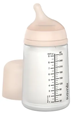 Produktbild von Suavinex 304593 Zero.zero PP 270 ML Baby-Flasche + Sauger, 270ml Fassungsvermögen, -frei