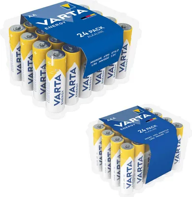 Produktbild von 48 Batterien VARTA 4106 + 4103 Alkaline, Mignon + Micro AA+AAA, LR06+LR03 , 1.5V Energy, je 24 Stück