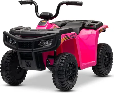 Image de Quad électrique homologué Arctic Cat 12 V à propulsion arrière, rose, éclairage LED, batterie au lithium, 2 moteurs de 25 W