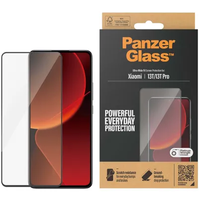 Produktbild von PanzerGlass ® Displayschutz Xiaomi 13T | 13T Pro | Ultra Wide Fit, Xiaomi, Xiaomi - 13T Pro, Xiaomi - 13T, Trockene Anwendung, Kratzresistent, Schockresistent, Antibakteriell, Transparent, 1 Stück(e)